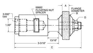 FLANGED IDWE LONG 3/8LH 1-1/2 in figure