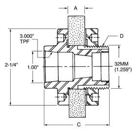 32MM ID LH ADPTR 1-100-1 figure