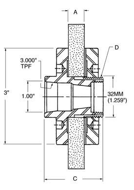 32MM ID LH ADPTR 2-230-1 figure