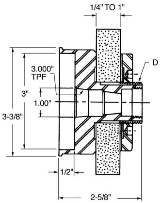 SHROUDED LH STANDARD TAPER ADAPTER 2BY-LH figure