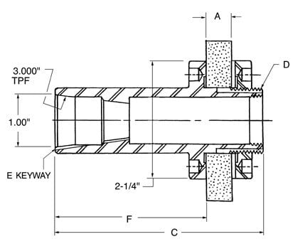 EXTENSION LH ADAPTER 200-1/1-5/8 figure