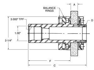 BALANCING RH STANDARD TAPER ADAPTER B200-2/2-3/4 figure