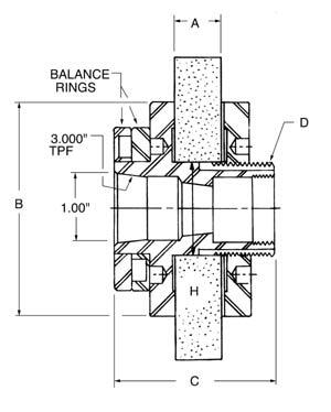 BALANCING LH STANDARD TAPER ADAPTER B220-1 figure