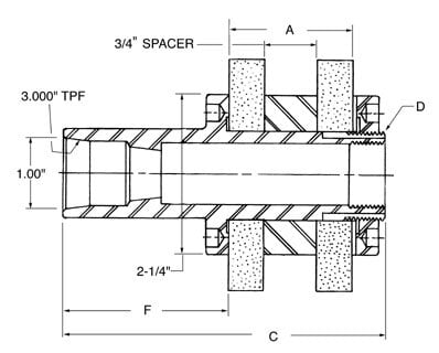 EXTENSION LH ADAPTER S200-1D1-5/8 figure
