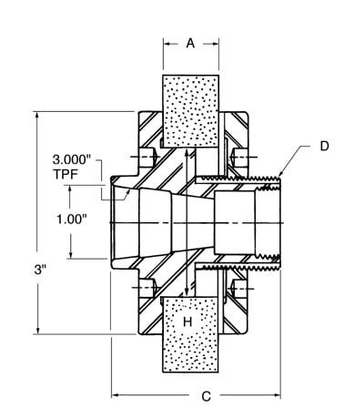 LH STANDARD TAPER ADAPTER 330-1-1.5 figure