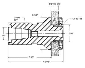 WALTER 50 NC GRINDERS EXTENDED PIN SLOT ADAPTER figure