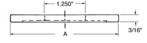 Flange 3-1/4 in x3/16 in x1.250 in figure