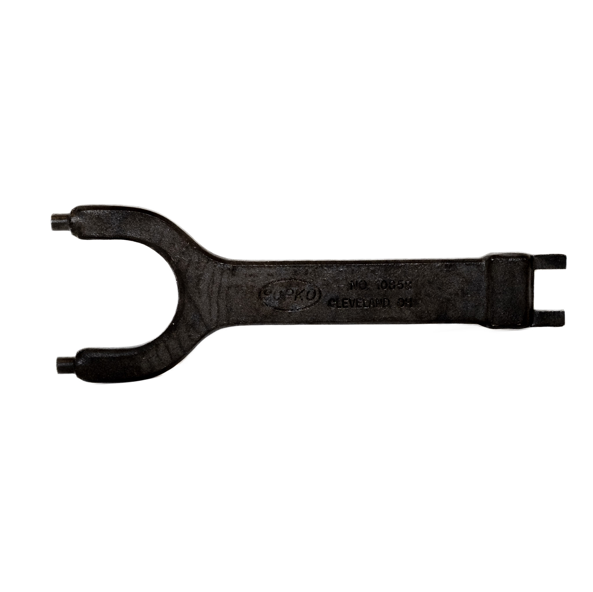 COMBINATION SPANNER AND PRONGED WRENCH image